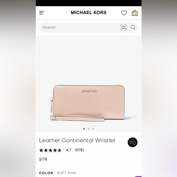 Michael Kors Leather Continental Wristlet - Picture 4 of 6